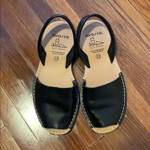 Black Avarca Sandals 37 - Made in Spain